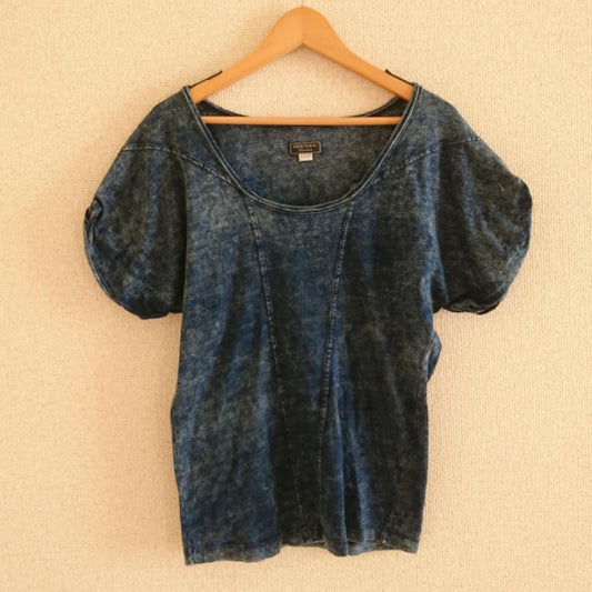 ディーゼル DIESEL カットソー 半袖 XS グラデーション X ダメージ加工 青 / ブルー /  レディース USED 古着 中古 10016032