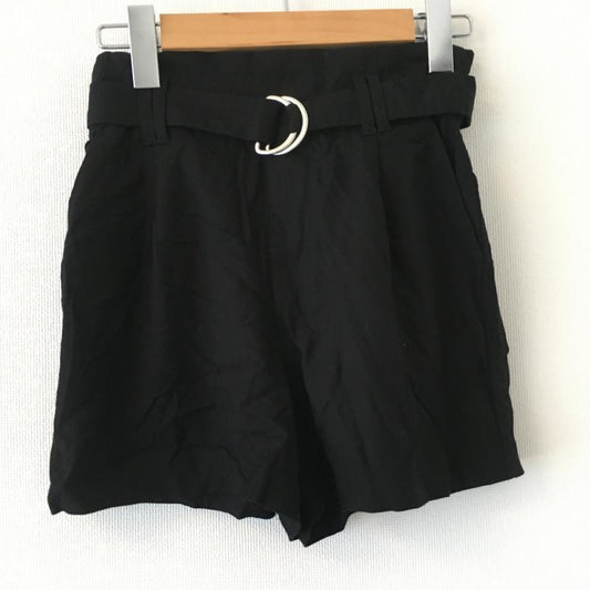 ベルシュカ Bershka パンツ ショートパンツ S 無地 黒 / ブラック /  レディース USED 古着 中古 10016325