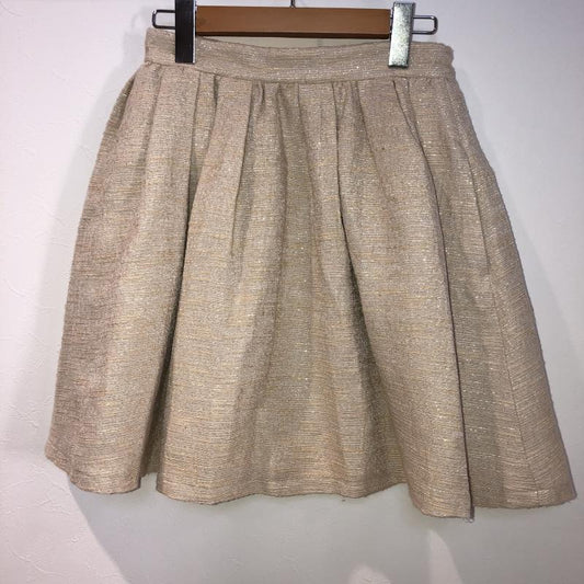 ジルスチュアート JILLSTUART スカート ひざ丈スカート 2 無地 X  ベージュ / ベージュ / X 金 / ゴールド /  レディース USED 古着 中古 10016411