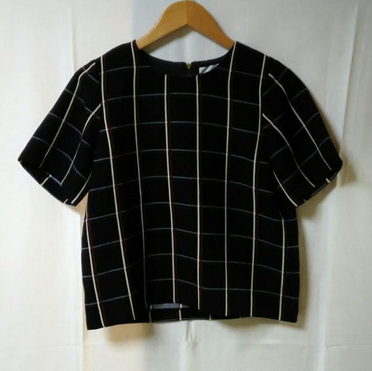 レイビームス Ray BEAMS カットソー 半袖 チェック 紺 / ネイビー / X 白 / ホワイト / X 赤 / レッド /  レディース USED 古着 中古 10016530