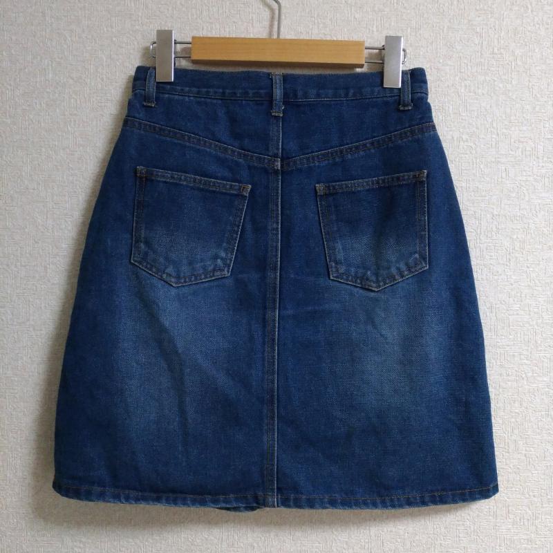 レイカズン Ray Cassin スカート ひざ丈スカート デニムスカート 2 無地 インディゴ / インディゴ /  レディース USED 古着 中古 10016624