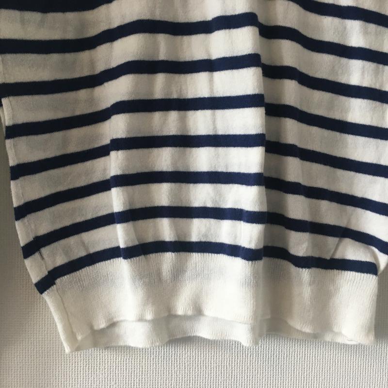 アズールバイマウジー AZUL BY MOUSSY カットソー 長袖 L ボーダー柄 X 総柄 白 / ホワイト / X 青 / ブルー /  レディース USED 古着 中古 10016861