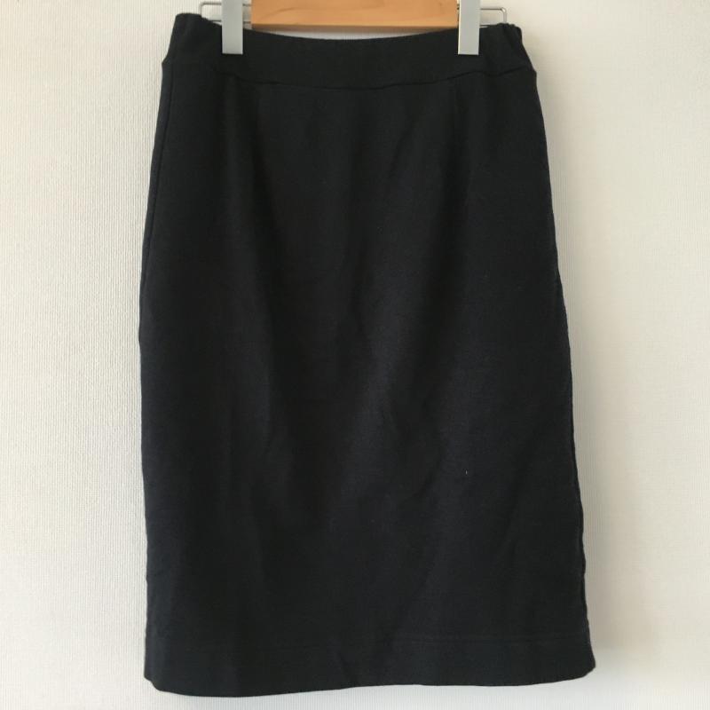 マウジー MOUSSY スカート ひざ丈スカート 無地 黒 / ブラック /  レディース USED 古着 中古 10016864