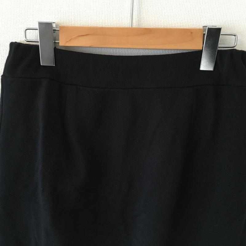 マウジー MOUSSY スカート ひざ丈スカート 無地 黒 / ブラック /  レディース USED 古着 中古 10016864