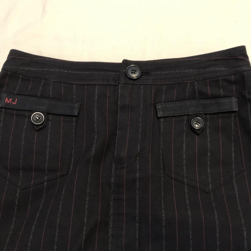 マークジェイコブス MARCJACOBS スカート ひざ丈スカート 2 ストライプ 黒 / ブラック / X 桃 / ピンク / X 白 / ホワイト /  レディース USED 古着 中古 10016988