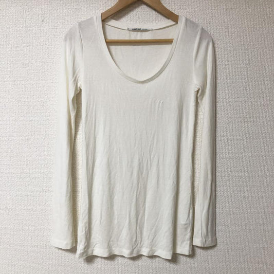 アンダーバー マウジー UNDER BAR moussy カットソー 長袖 2 無地 白 / ホワイト /  レディース USED 古着 中古 10017152