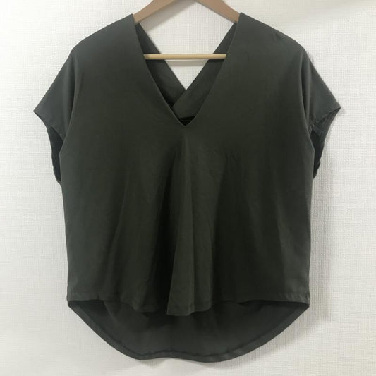 ロージー ROSIEE カットソー 半袖 36 無地 カーキ / カーキ /  レディース USED 古着 中古 10017201