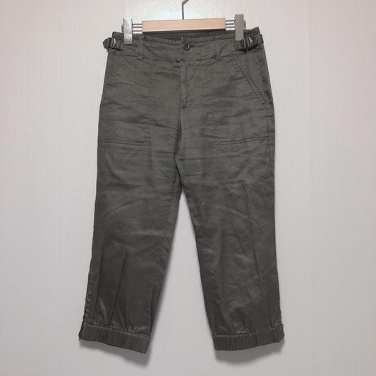 ニジュウサンク 23区 パンツ スラックス リネン混/カプリ丈 36 無地 茶 / ブラウン /  レディース USED 古着 中古 10017411