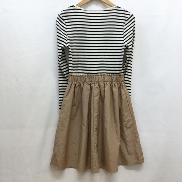 ロペピクニック ROPE' PICNIC ワンピース  ウェスト切り替え　長袖　ワンピース 38 ストライプ 白 / ホワイト / X 紺 / ネイビー / X ベージュ / ベージュ /  レディース USED 古着 中古 10018086