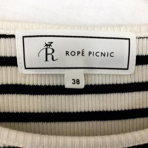 ロペピクニック ROPE' PICNIC ワンピース  ウェスト切り替え　長袖　ワンピース 38 ストライプ 白 / ホワイト / X 紺 / ネイビー / X ベージュ / ベージュ /  レディース USED 古着 中古 10018086