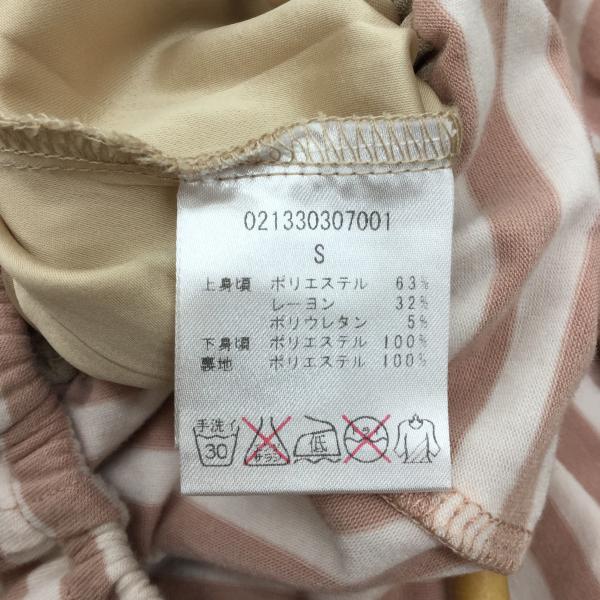 ダズリン dazzlin ワンピース  ワンピース S ボーダー柄 ベージュ / ベージュ / X 白 / ホワイト / X 桃 / ピンク /  レディース USED 古着 中古 10019063