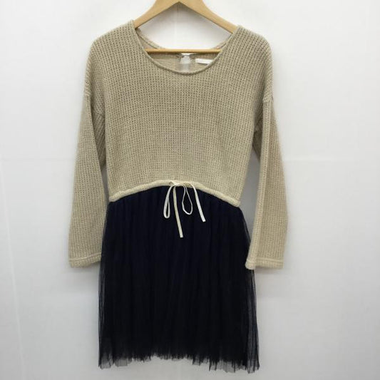 チャオパニック CIAOPANIC ワンピース  ワンピース ベージュ / ベージュ / X 紺 / ネイビー /  レディース USED 古着 中古 10019377