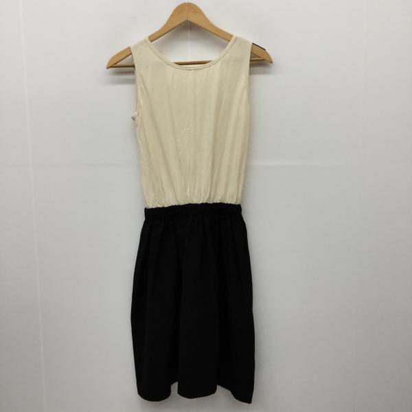 ローズバッド ROSE BUD ワンピース  ワンピース FREE 無地 ベージュ / ベージュ / X 黒 / ブラック /  レディース USED 古着 中古 10019895