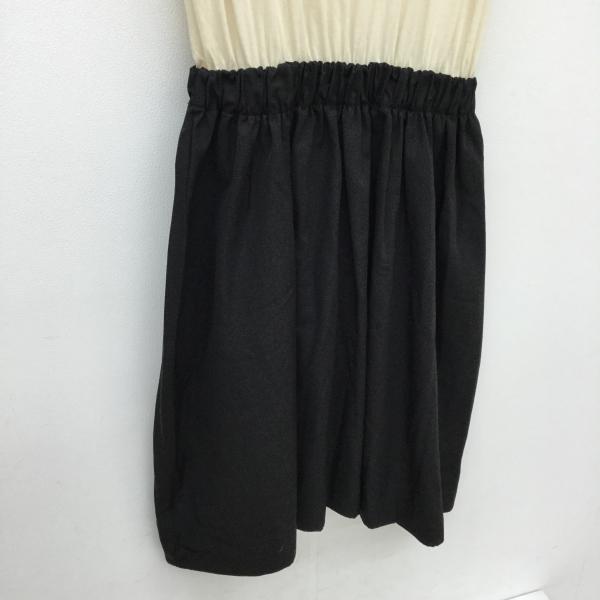 ローズバッド ROSE BUD ワンピース  ワンピース FREE 無地 ベージュ / ベージュ / X 黒 / ブラック /  レディース USED 古着 中古 10019895