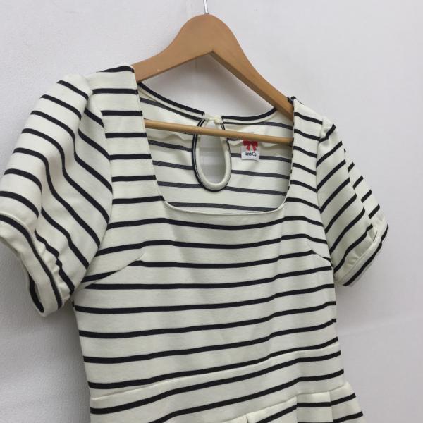 ティティーアンドコー titty&Co. ワンピース  ワンピース FREE ボーダー柄 白 / ホワイト / X 黒 / ブラック /  レディース USED 古着 中古 10020082