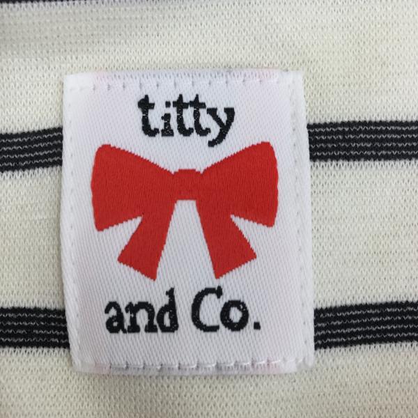ティティーアンドコー titty&Co. ワンピース  ワンピース FREE ボーダー柄 白 / ホワイト / X 黒 / ブラック /  レディース USED 古着 中古 10020082