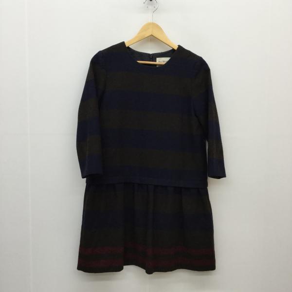 レイビームス Ray BEAMS ワンピース  ワンピース 0 ボーダー柄 青 / ブルー / X 茶 / ブラウン /  レディース USED 古着 中古 10020480