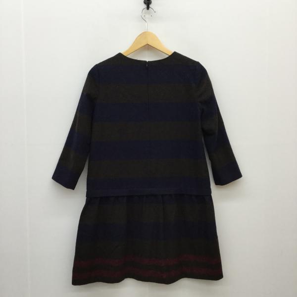 レイビームス Ray BEAMS ワンピース  ワンピース 0 ボーダー柄 青 / ブルー / X 茶 / ブラウン /  レディース USED 古着 中古 10020480