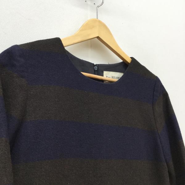 レイビームス Ray BEAMS ワンピース  ワンピース 0 ボーダー柄 青 / ブルー / X 茶 / ブラウン /  レディース USED 古着 中古 10020480