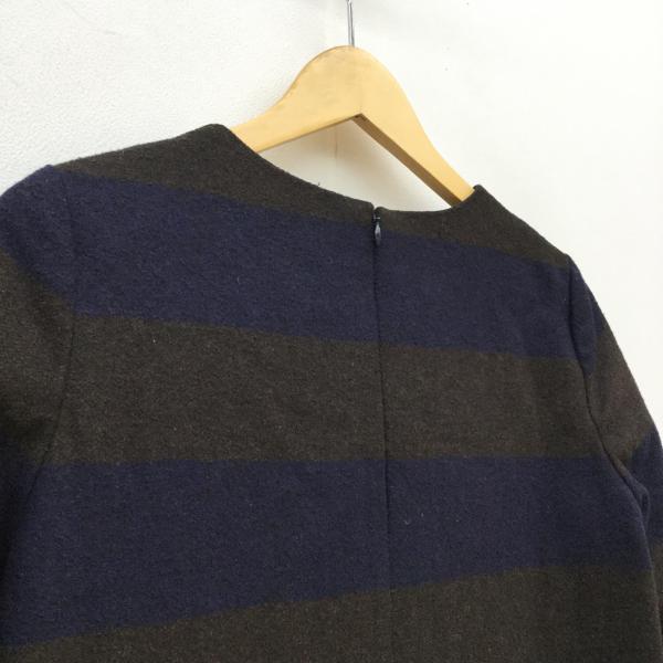 レイビームス Ray BEAMS ワンピース  ワンピース 0 ボーダー柄 青 / ブルー / X 茶 / ブラウン /  レディース USED 古着 中古 10020480