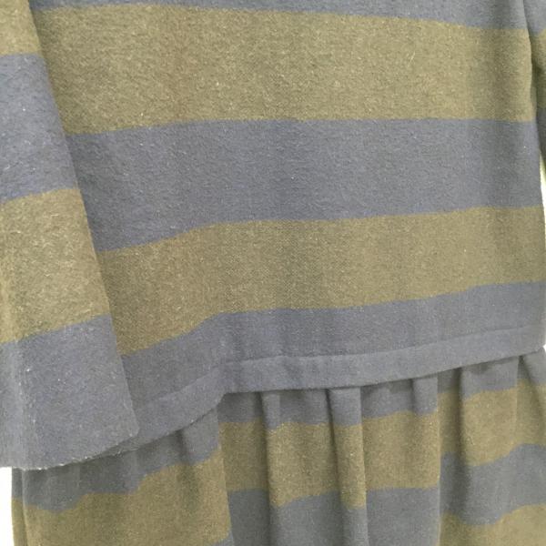 レイビームス Ray BEAMS ワンピース  ワンピース 0 ボーダー柄 青 / ブルー / X 茶 / ブラウン /  レディース USED 古着 中古 10020480