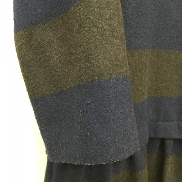 レイビームス Ray BEAMS ワンピース  ワンピース 0 ボーダー柄 青 / ブルー / X 茶 / ブラウン /  レディース USED 古着 中古 10020480