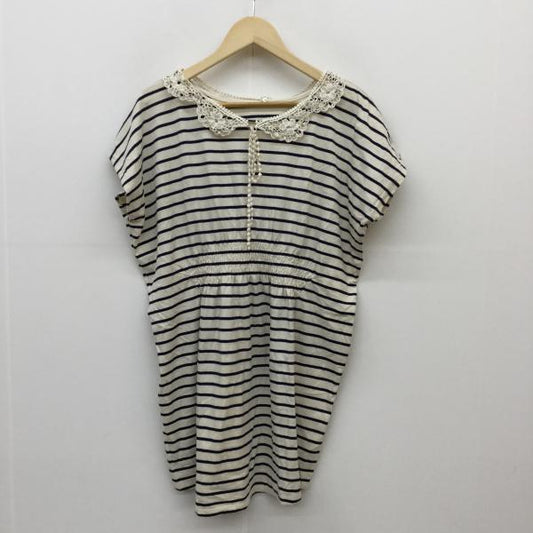 アースミュージックアンドエコロジー earth music&ecology ワンピース  ワンピース ボーダー柄 ベージュ / ベージュ / X 紺 / ネイビー /  レディース USED 古着 中古 10020810