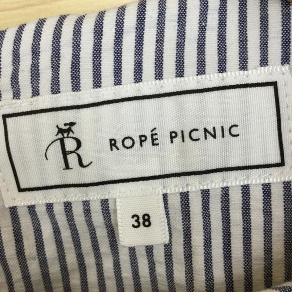 ロペピクニック ROPE' PICNIC ワンピース  ワンピース 38 ストライプ 白 / ホワイト / X 紺 / ネイビー /  レディース USED 古着 中古 10020816