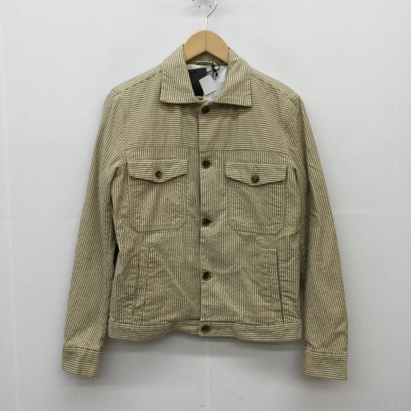 ディーゼル DIESEL ジャケット、上着  ジャケット　アウター S ストライプ ベージュ / ベージュ / X 紺 / ネイビー /  メンズ USED 古着 中古 10021373