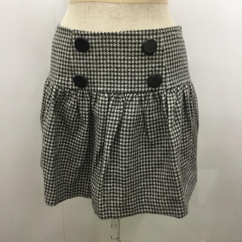 レッセパッセ LAISSE PASSE スカート ミニスカート スカート 36 千鳥格子 灰 / グレー /  レディース USED 古着 中古 10021476
