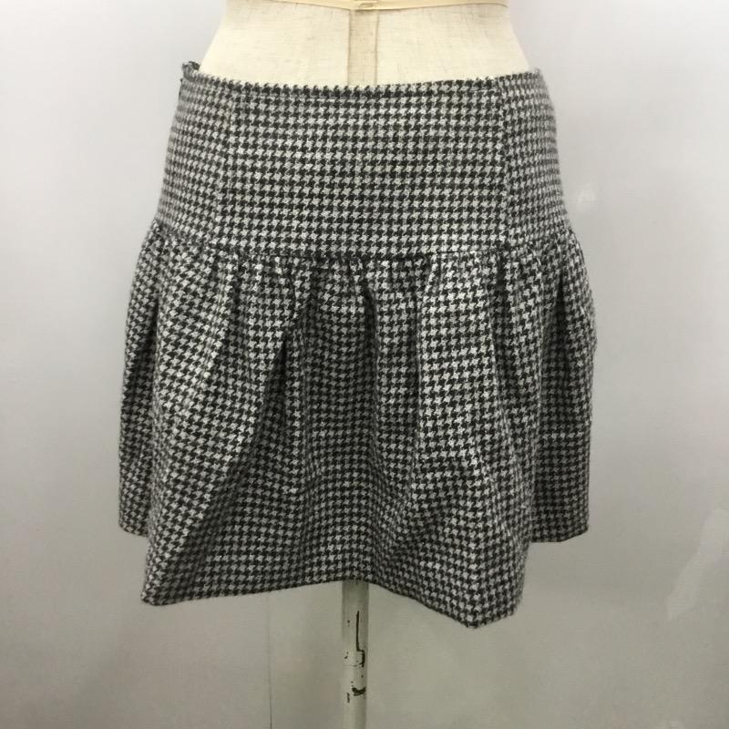 レッセパッセ LAISSE PASSE スカート ミニスカート スカート 36 千鳥格子 灰 / グレー /  レディース USED 古着 中古 10021476