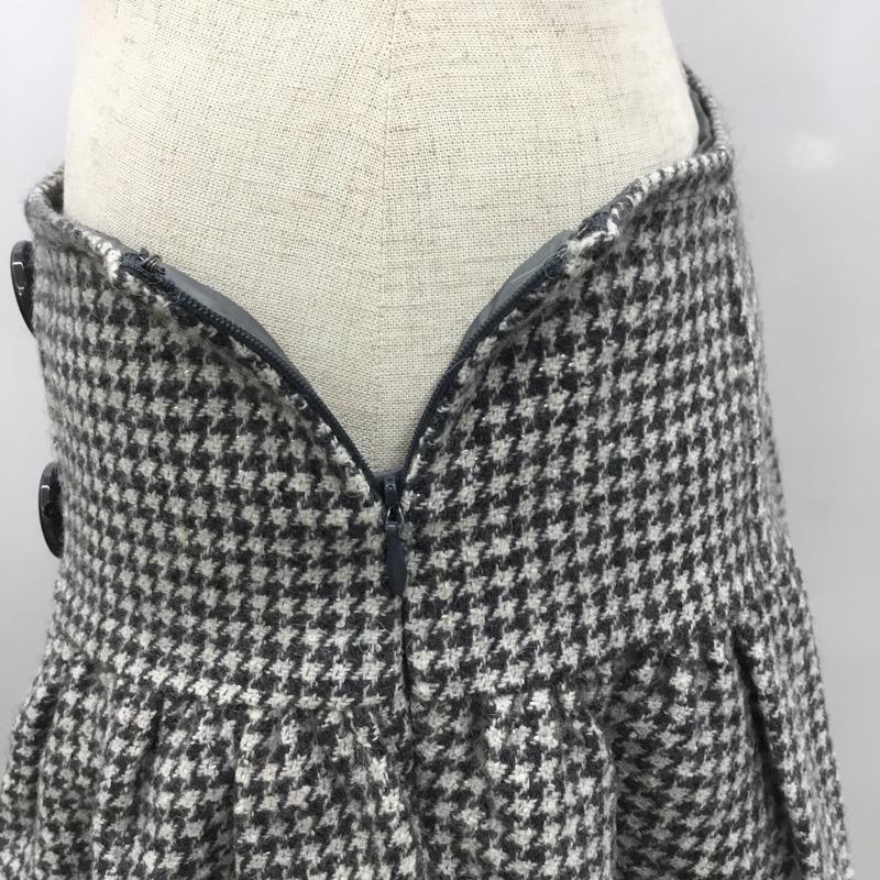 レッセパッセ LAISSE PASSE スカート ミニスカート スカート 36 千鳥格子 灰 / グレー /  レディース USED 古着 中古 10021476