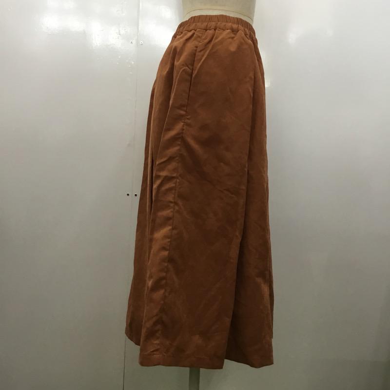 ミスティック mystic スカート ひざ丈スカート ギャザースカート 無地 茶 / ブラウン /  レディース USED 古着 中古 10021509