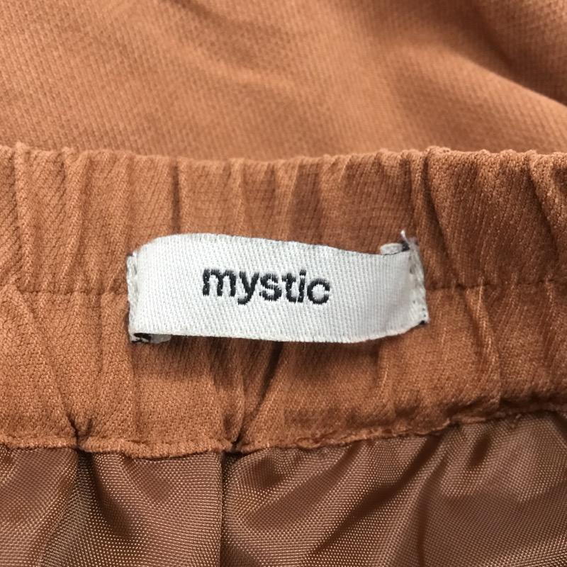 ミスティック mystic スカート ひざ丈スカート ギャザースカート 無地 茶 / ブラウン /  レディース USED 古着 中古 10021509