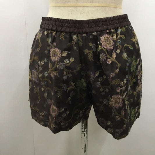 アーバンリサーチ URBAN RESEARCH パンツ  ジャガードショートパンツ 花柄 茶 / ブラウン /  レディース USED 古着 中古 10021512