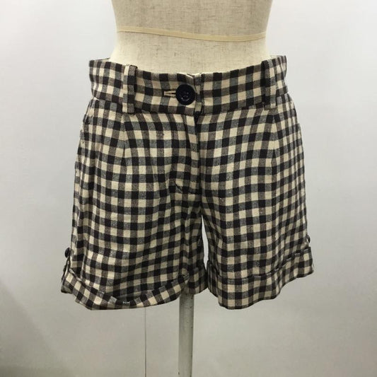 ルージュ・ヴィフ Rouge vif パンツ  チェックショートパンツ 36 チェック 茶 / ブラウン /  レディース USED 古着 中古 10021523