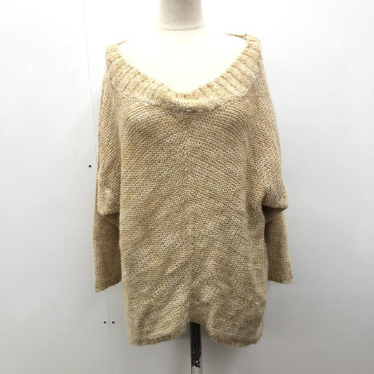 プロポーションボディドレッシング PROPORTION BODY DRESSING ニット、セーター  スパンコール編み込みニット FREE 無地 ベージュ / ベージュ /  レディース USED 古着 中古 10021565