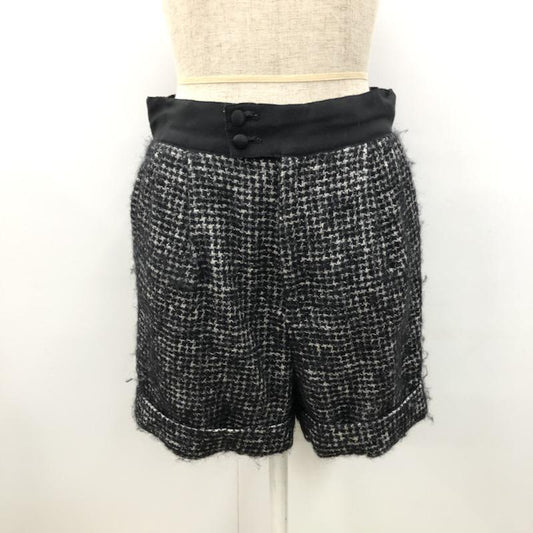 マカフィー MACPHEE パンツ  ツイードショートパンツ 36 格子柄 黒 / ブラック /  レディース USED 古着 中古 10021599