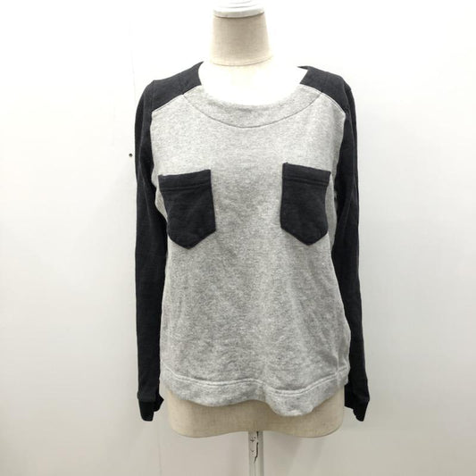 ローズバッド ROSE BUD カットソー  スウェットカットソー FREE 黒 / ブラック / X 灰 / グレー /  レディース USED 古着 中古 10021630