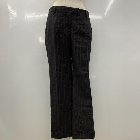 トゥモローランド TOMORROWLAND パンツ  カシミヤ混ストライプパンツ 38 無地 灰 / グレー /  レディース USED 古着 中古 10021657
