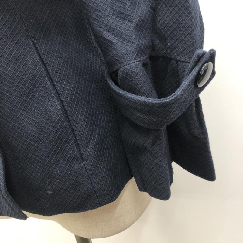 ロペ ROPE' コート  ショート丈ダブルコート 7 無地 紺 / ネイビー /  レディース USED 古着 中古 10021663