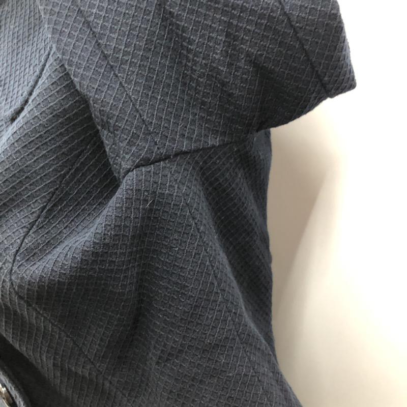 ロペ ROPE' コート  ショート丈ダブルコート 7 無地 紺 / ネイビー /  レディース USED 古着 中古 10021663