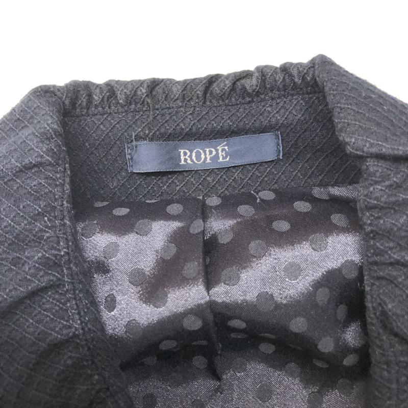 ロペ ROPE' コート  ショート丈ダブルコート 7 無地 紺 / ネイビー /  レディース USED 古着 中古 10021663