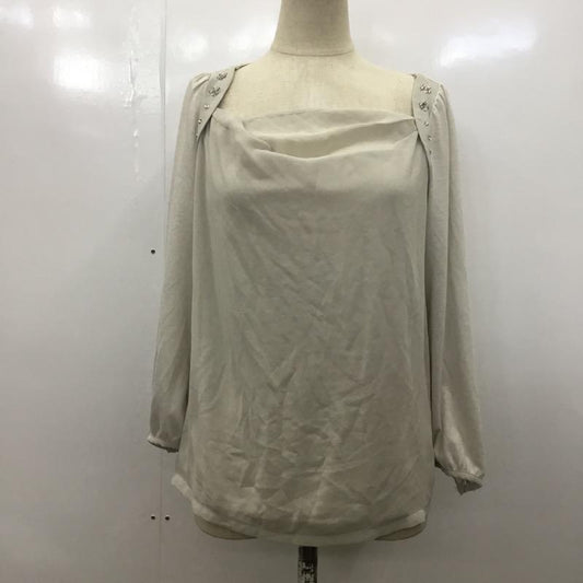 プロポーションボディドレッシング PROPORTION BODY DRESSING カットソー  ビジュー付ドレープカットソー 3 無地 グレージュ / グレージュ /  レディース USED 古着 中古 10021705