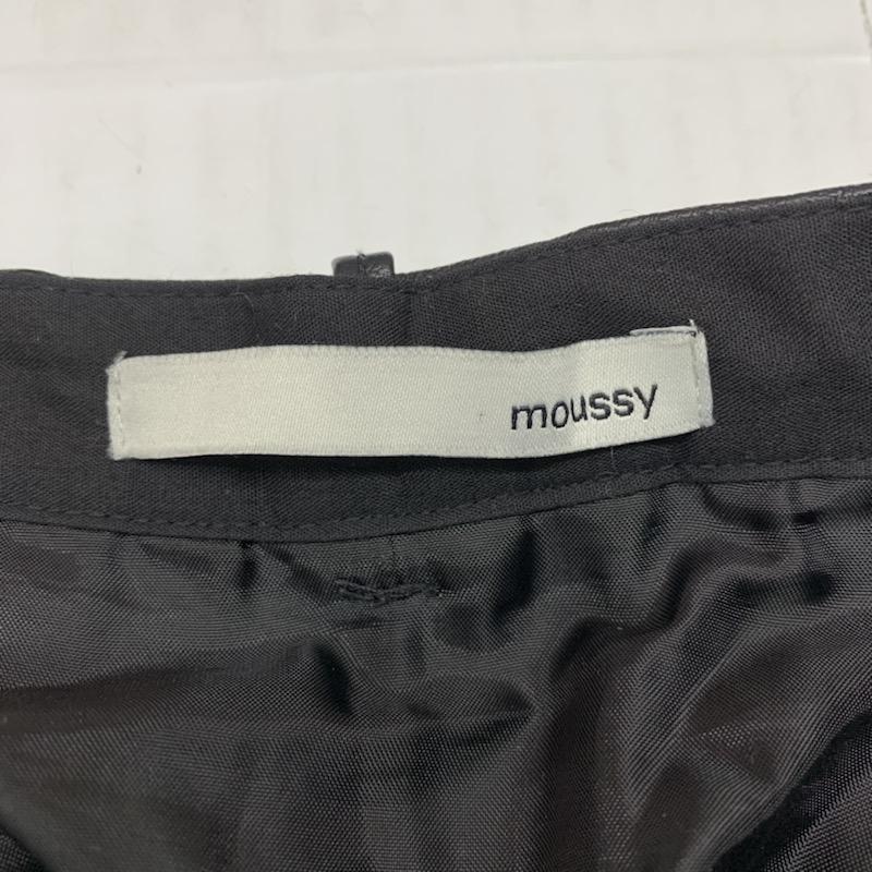 マウジー MOUSSY スカート  フェイクレザープリーツスカート 1 無地 黒 / ブラック /  レディース USED 古着 中古 10021752
