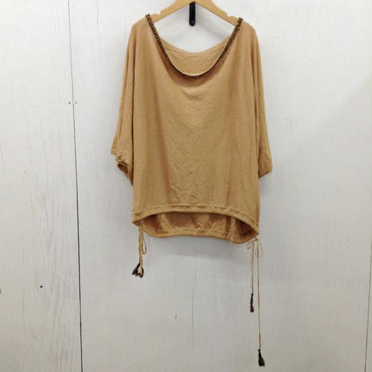 アメリカンラグシー AMERICAN RAG CIE ニット、セーター  ビジュー付ドルマンニット FREE 無地 ベージュ / ベージュ /  レディース USED 古着 中古 10021756