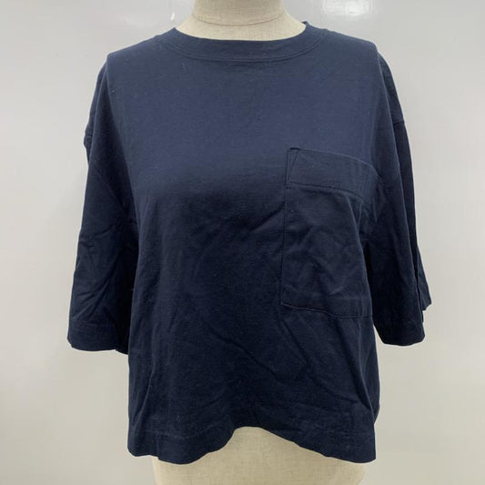 ラグナムーン LAGUNAMOON Tシャツ  ポケットTシャツ　ワイドシルエット FREE 無地 紺 / ネイビー /  レディース USED 古着 中古 10021769