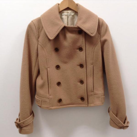 オードリーアンドジョンワッド Audrey and John Wad コート  ショートPコート 1 無地 茶 / ブラウン /  レディース USED 古着 中古 10022080