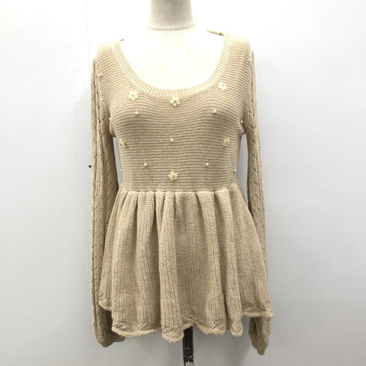 イング INGNI チュニック  セーター ニット M ベージュ / ベージュ /  レディース USED 古着 中古 10022115