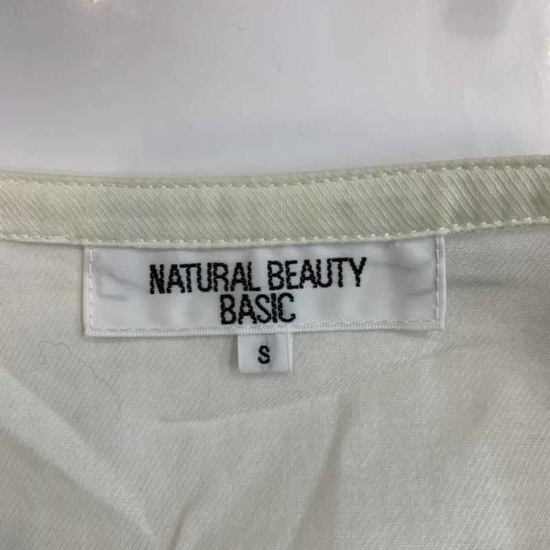 ナチュラルビューティーベーシック NATURAL BEAUTY BASIC ジャケット、上着 ジャンパー、ブルゾン ノーカラー レース 無地 S 無地 X レース柄 白 / ホワイト /  レディース USED 古着 中古 10022396